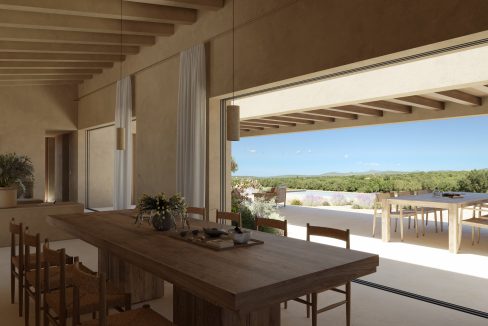 Dining area with views
